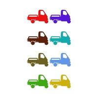 Set Of Ape Car On White Background vector