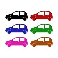 Set Of Car On White Background vector