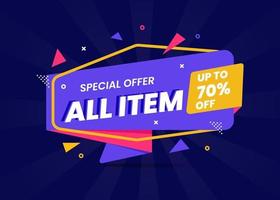 All item banner template promotion vector