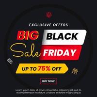 Big sale banner for black friday vector