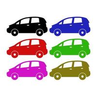 Set Of Car On White Background vector