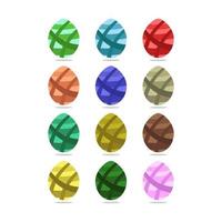 Set Of Easter Eggs vector