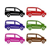 Van Set On White Background vector