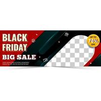 Simple black friday sale banner season vector