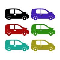 Set Of Car On White Background vector