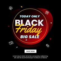 Modern black friday banner illustration vector