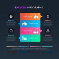 Industrial Business Infographic with Colorful Options vector