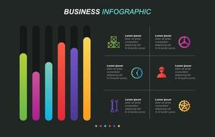 infografía de gráfico de barras de negocios industriales vector