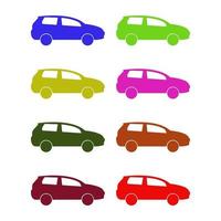 Set Of Car On White Background vector