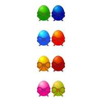 Set Of Easter Eggs vector