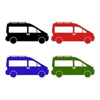 Van Set On White Background vector