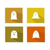 Ghost Set On White Background vector