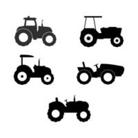 Set Of Tractors vector