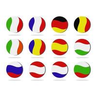 Set Of European Flags vector