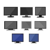 Television Set On White Background vector