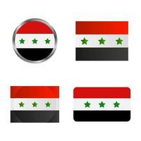 conjunto de bandera de irak vector