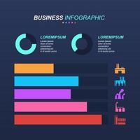 Industrial Business Bar Chart Infographic vector