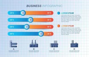 Industrial Business Bar Chart Infographic vector