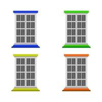 Set Of Windows On White Background vector