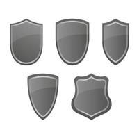 Set Of Shield On White Background vector