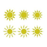 Sun Set On White Background vector