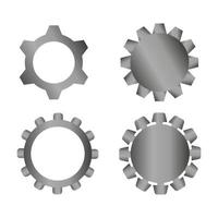 Set Of Gear On White Background vector