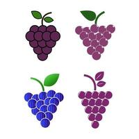 conjunto de uvas vector