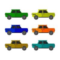 Set Of Car On White Background vector