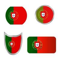 Portugal Flag Set vector