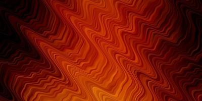 Dark Orange vector backdrop with bent lines.