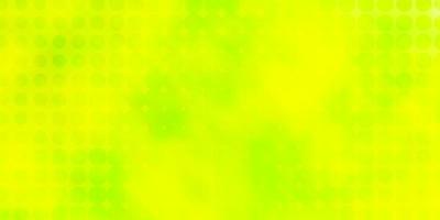 Light Green, Yellow vector background with circles.