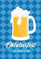 banner de celebración oktoberfest con cerveza vector