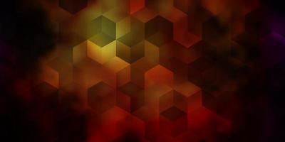 Dark Multicolor vector backdrop with hexagons.