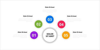 Vector infographic design elements. Option number workflow infographic design