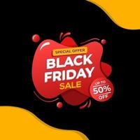 Black friday sale banner template vector