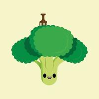 vector illustration of a broccoli