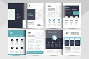 8 pages multipurpose brochure design layout. Corporate business booklet template. vector