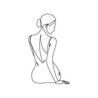 Line Drawing Woman Vector Art Icons And Graphics For Free Download