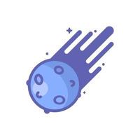 Asteroid Flat Style Science Icon Symbol vector