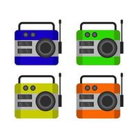 Radio Set On White Background vector