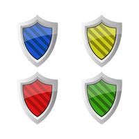 Set Of Shield On White Background vector