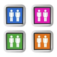 Toilet Sign Set On White Background vector