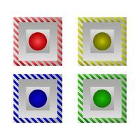 Button Set On White Background vector