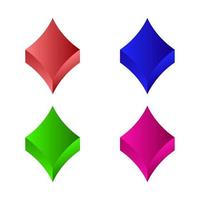 Set Of Poker Symbol On White Background vector