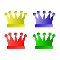 Crown Set On White Background vector