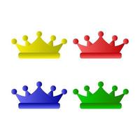 Crown Set On White Background vector