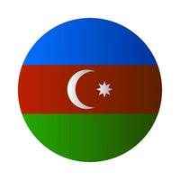 bandera de azerbaiyán, contra, fondo blanco vector