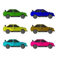 Set Of Car On White Background vector