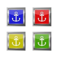 Set Of Anchor On White Background vector