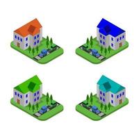 Isometric School Set On White Background vector